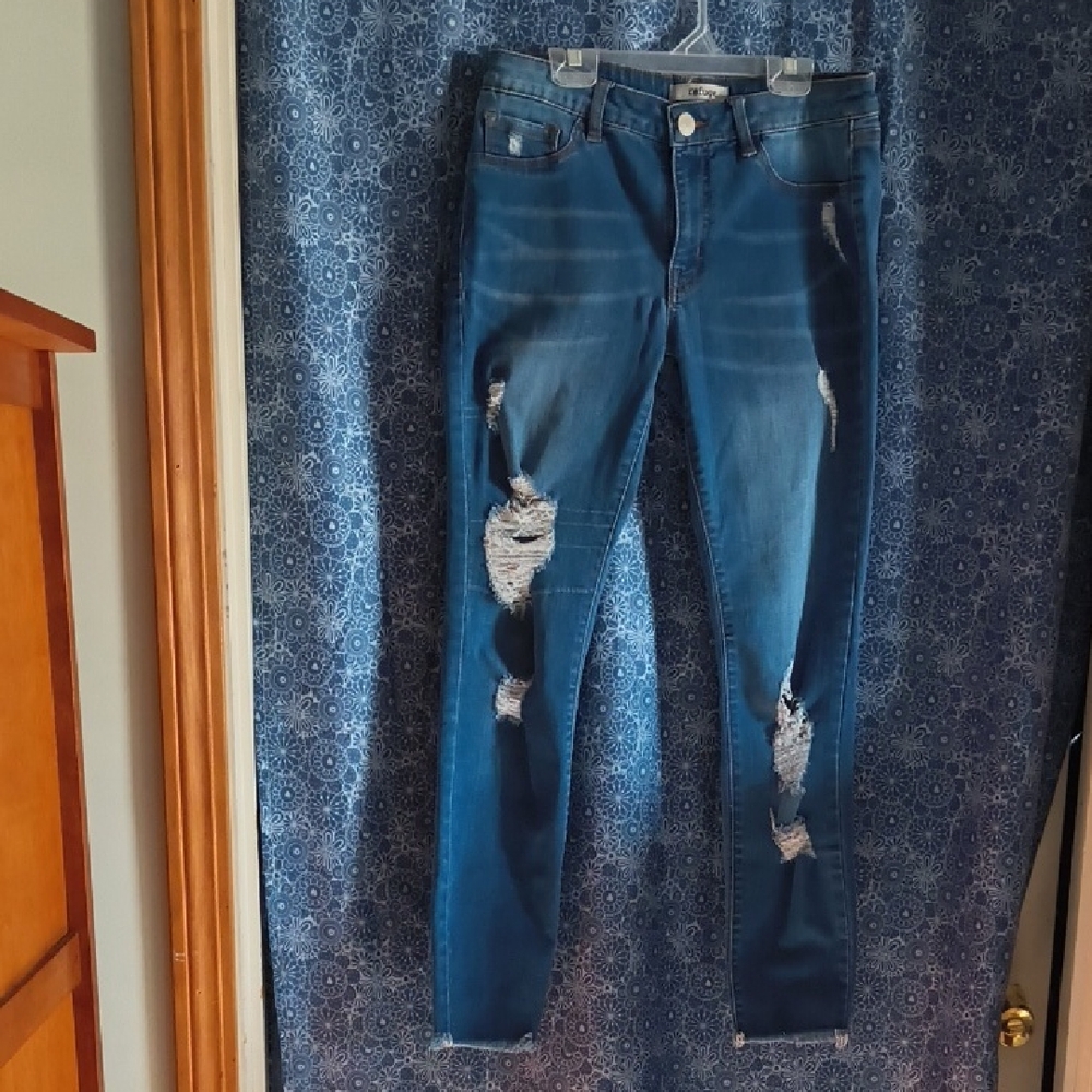 Refuge Distressed Denim Skinny Jeans